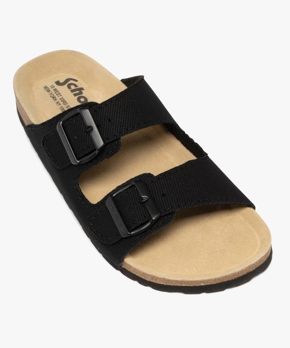 Sandales mules 2 brides en toile homme - Schott vue5 - SCHOTT - GEMO