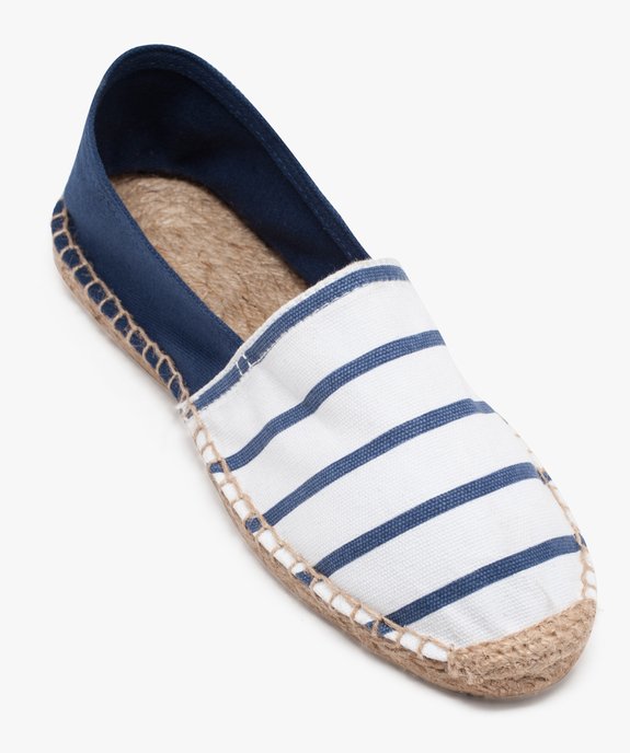 Espadrilles femme à talon plat dessus toile vue5 - GEMO (PLAGE) - GEMO