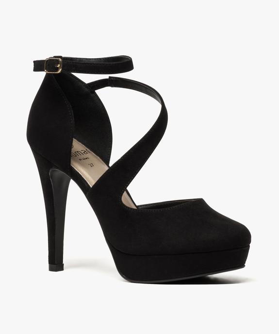 Escarpins femme à plateforme et talon aiguille vue2 - GEMO(URBAIN) - GEMO