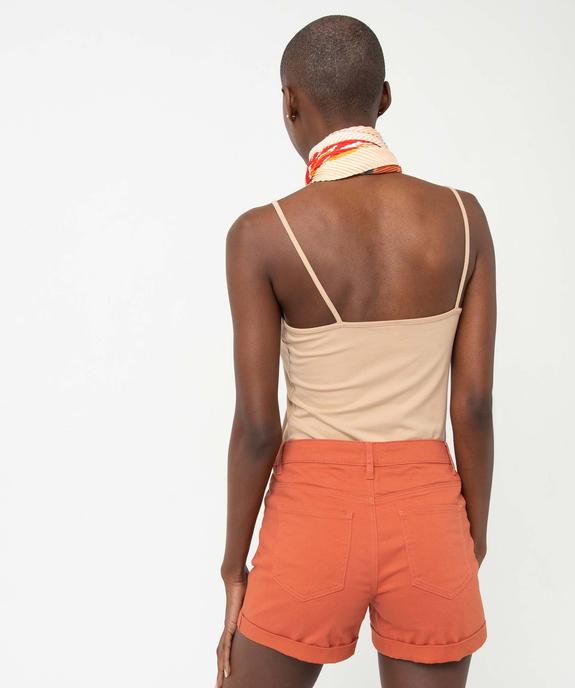 Débardeur uni à fines bretelles femme vue3 - GEMO (MAILLE) - GEMO