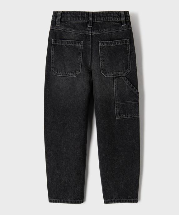 Jean wide leg avec taille ajustable garçon vue3 - GEMO (ENFANT) - GEMO