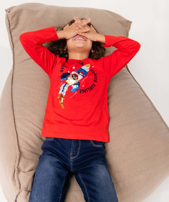 Tee-shirt manches longues sequins garçon vue6 - GEMO (ENFANT) - GEMO
