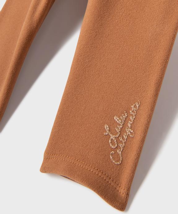 Legging en maille polaire bébé fille - LuluCastagnette vue2 - LULUCASTAGNETTE - GEMO