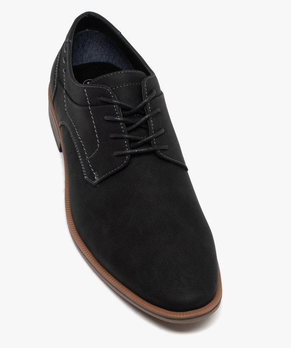 Derbies unis à lacets ronds et jeu de surpiqûres homme vue6 - MARIO BALDANO - GEMO