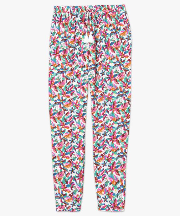 Pantalon femme fluide à motifs exotiques vue4 - GEMO(FEMME PAP) - GEMO