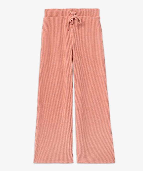 Bas de pyjama large en maille côtelée extra douce femme vue4 - GEMO 4G FEMME - GEMO