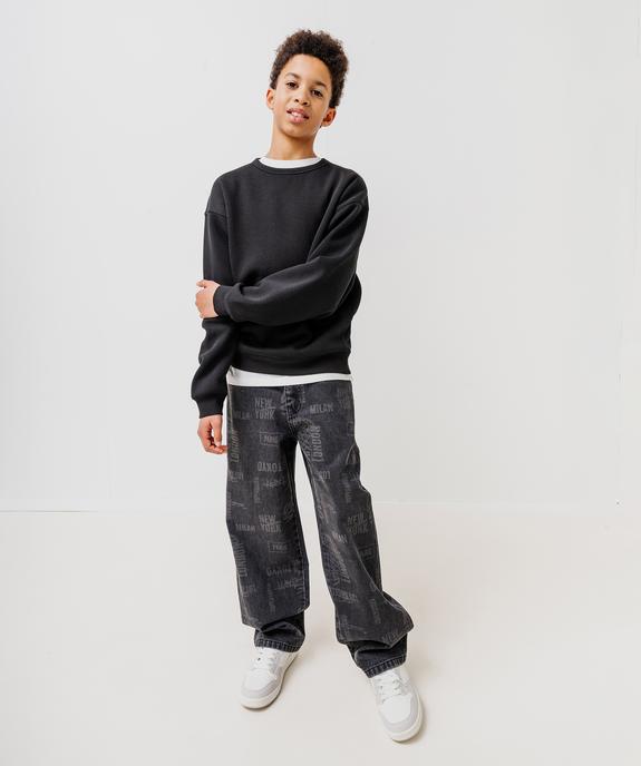 Sweat uni intérieur molletonné garçon vue5 - GEMO 4G GARCON - GEMO