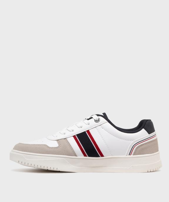 Baskets basses avec empiècements colorés homme - Urban Steps vue3 - URBAN STEPS - GEMO