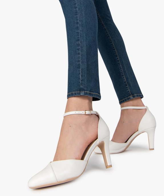 Escarpins femme à talon avec bride autour de la cheville vue1 - GEMO(URBAIN) - GEMO