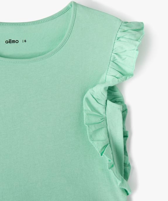 Tee-shirt avec volants sur les côtés fille vue2 - GEMO 4G FILLE - GEMO