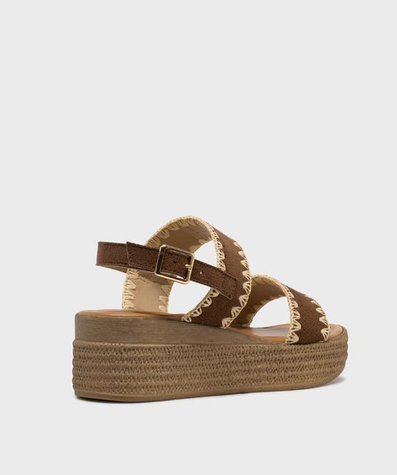 Sandales à semelle plateforme et talon compensé femme  - Valentina Baldano vue4 - VALENTINA BALDA - GEMO