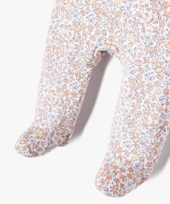 Pyjama en velours effet 2 en 1 bébé fille vue3 - GEMO(BB COUCHE) - GEMO