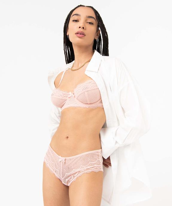 Shorty en dentelle et tulle femme (lot de 2) vue3 - GEMO(HOMWR FEM) - GEMO