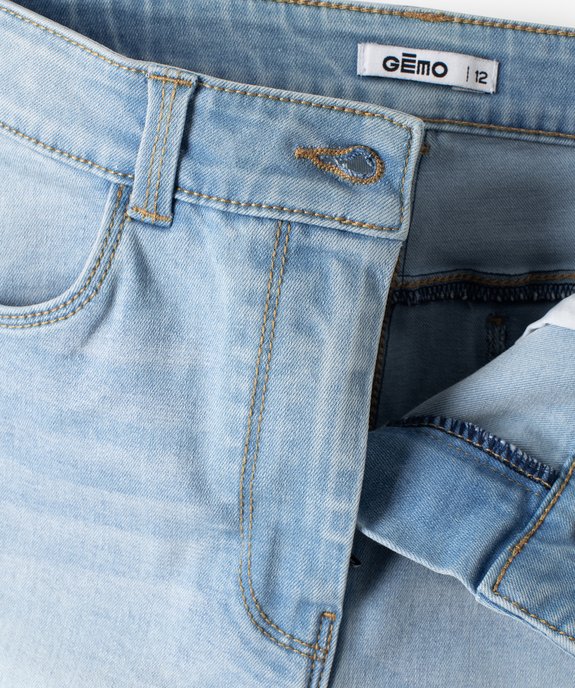 Jean fille coupe ultra skinny taille haute vue3 - GEMO 4G FILLE - GEMO