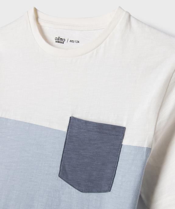 Tee-shirt manches courtes en jersey de coton flammé garçon vue2 - GEMO 4G GARCON - GEMO