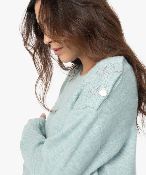 Robe pull femme en maille fantaisie vue2 - GEMO 4G FEMME - GEMO