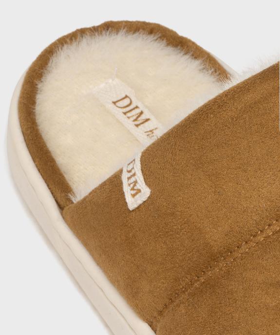 Chaussons mules en suédine avec doublure chaude femme - DIM vue6 - DIM - GEMO