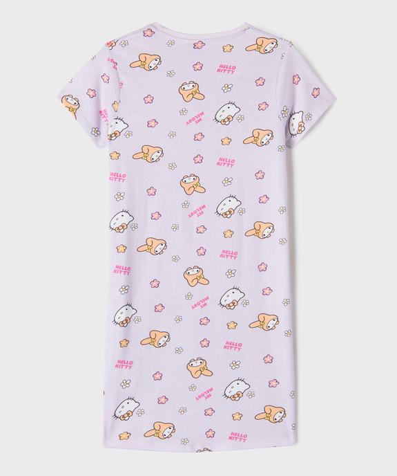Chemise de nuit manches courtes à motifs fille - Hello Kitty vue3 - HELLO KITTY - GEMO