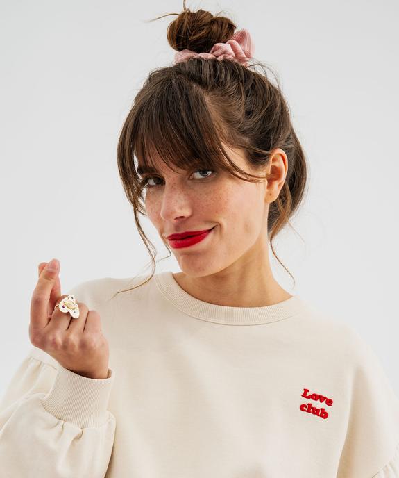 Sweat oversize avec manches froncées femme vue5 - GEMO(FEMME PAP) - GEMO