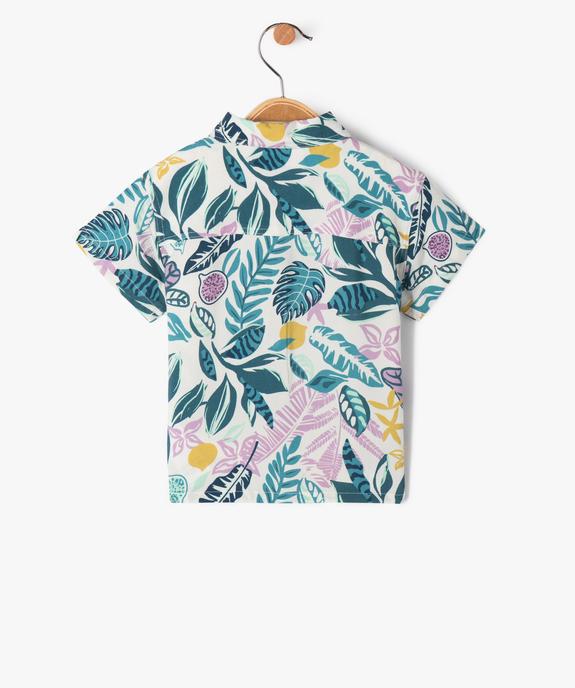 Chemise à manches courtes fluide et imprimée bébé garçon vue3 - GEMO 4G BEBE - GEMO