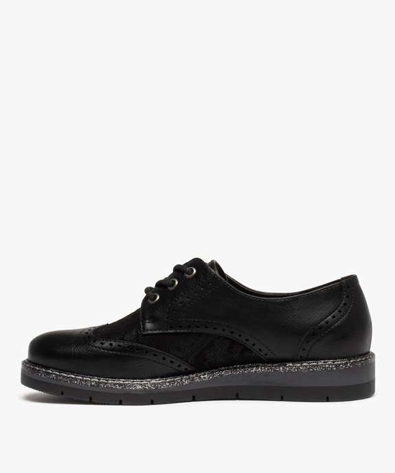 Derbies femme à bout golf et semelle bicolore vue3 - GEMO (CASUAL) - GEMO
