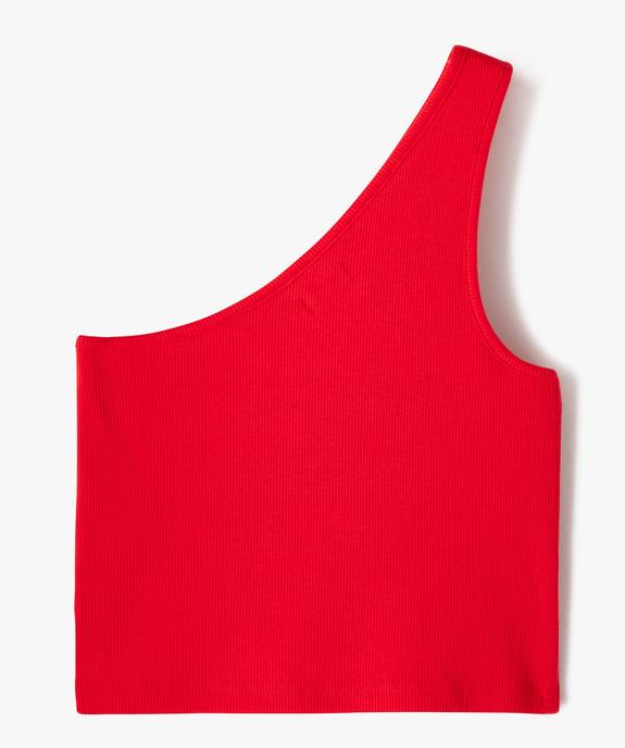 Débardeur asymétrique en maille côtelée fille vue3 - GEMO 4G FILLE - GEMO