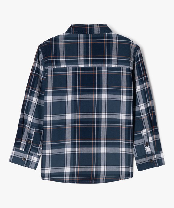 Chemise manches longues à carreaux garçon vue4 - GEMO (ENFANT) - GEMO