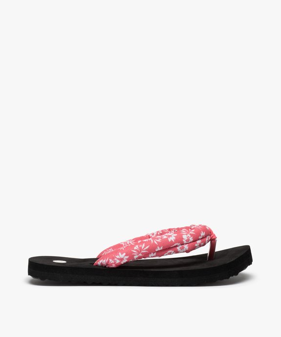 Tongs fille à brides rembourrées en tissu fleuri vue2 - GEMO (ENFANT) - GEMO