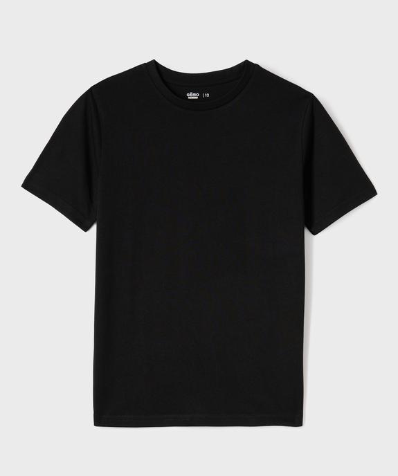 Tee-shirt à manches courtes uni garçon vue4 - GEMO (JUNIOR) - GEMO