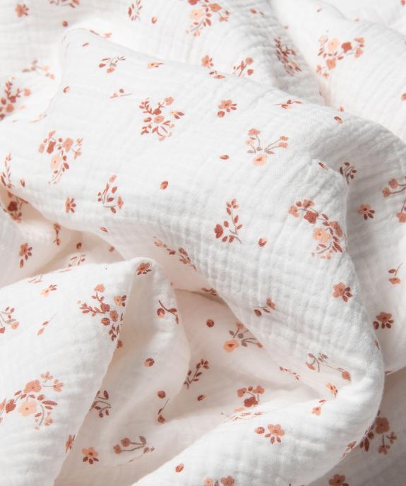 Couverture bébé à motifs fleuris et doublure velours vue2 - GEMO (ACCESS) - GEMO