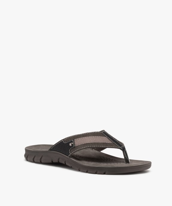 Tongs homme confort à semelle rembourrée vue2 - GEMO (CASUAL) - GEMO