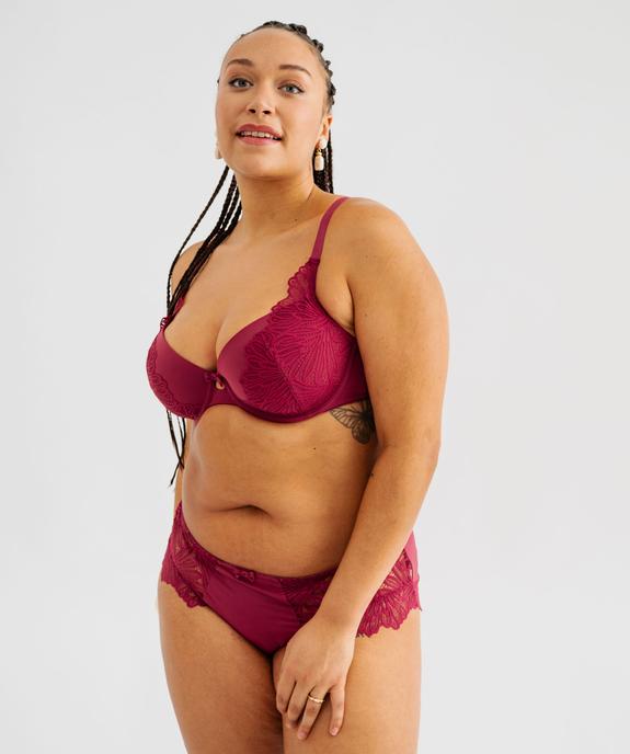Culotte en microfibre et dentelle femme grande taille vue3 - GEMO(HOMWR FEM) - GEMO