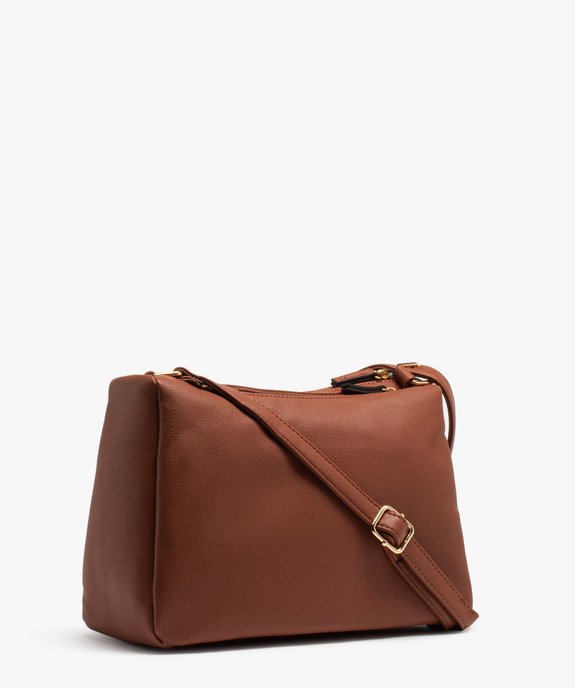 Sac besace souple à multiples poches zippées femme vue2 - GEMO (ACCESS) - GEMO