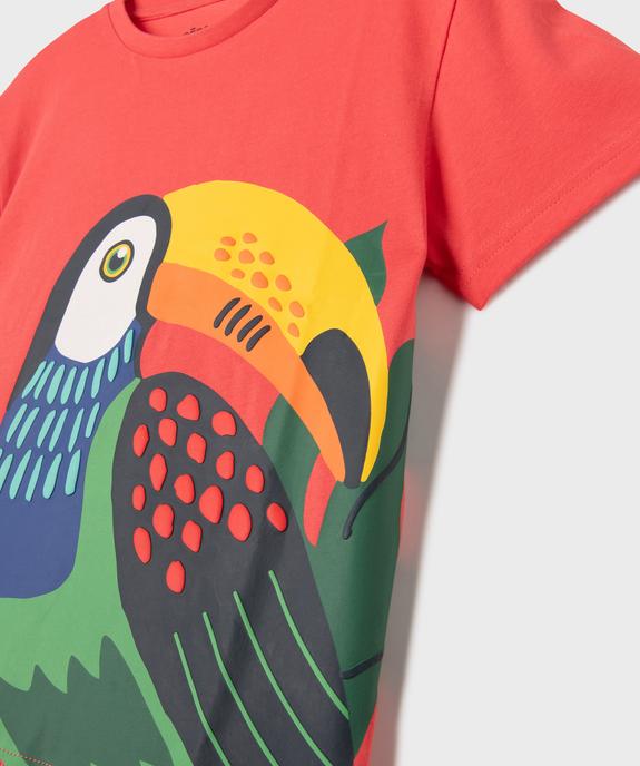 Tee-shirt manches courtes avec motif exotique garçon vue2 - GEMO (ENFANT) - GEMO