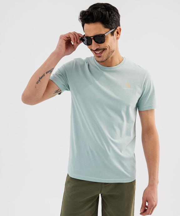 Tee-shirt manches courtes avec motif poitrine homme vue1 - GEMO (HOMME) - GEMO