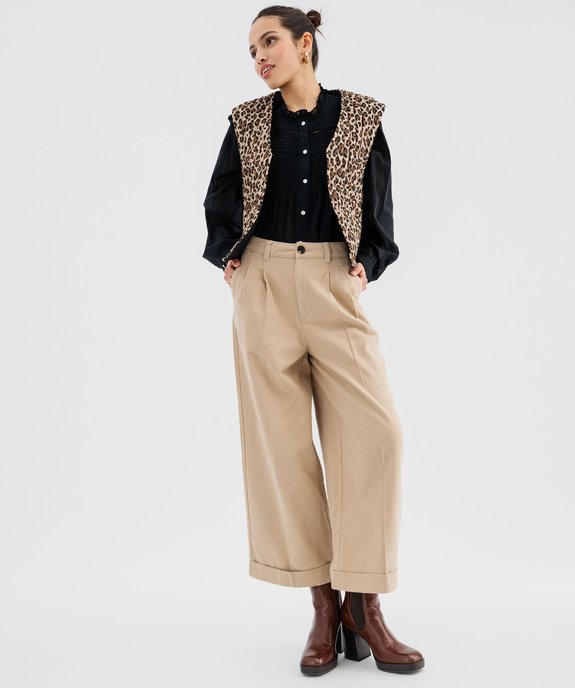 Veste sans manche matelassée à motifs femme vue4 - GEMO 4G FEMME - GEMO