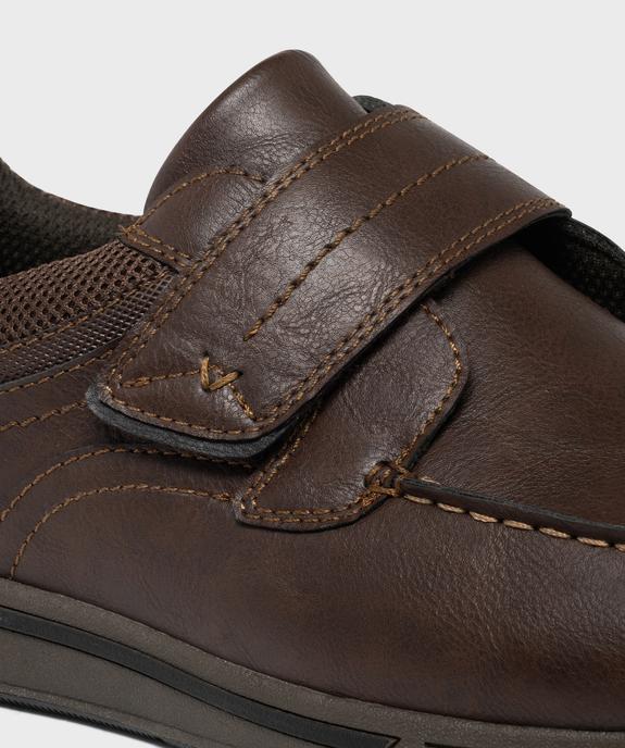 Chaussures confort esprit bateau à scratch homme - G'Flex vue12 - G'FLEX - GEMO