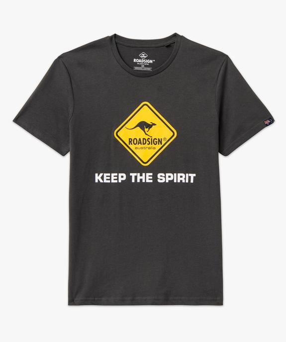 Tee-shirt manches courtes en coton imprimé homme - Roadsign vue4 - ROADSIGN D - GEMO