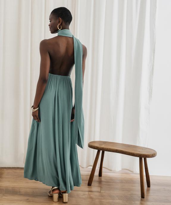 Robe longue dos nu multilook en viscose froissée femme vue7 - GEMO(FEMME PAP) - GEMO