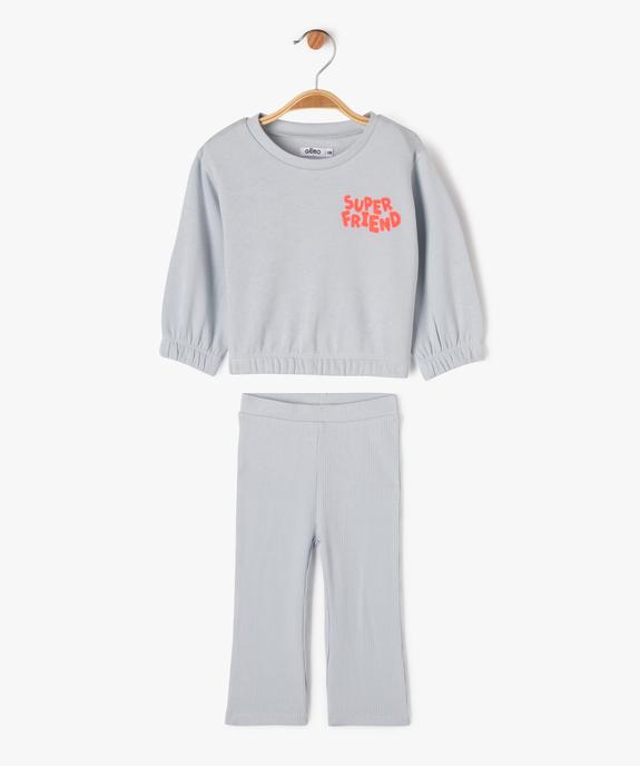Ensemble 2 pièces sweat et legging bébé fille vue1 - GEMO 4G BEBE - GEMO