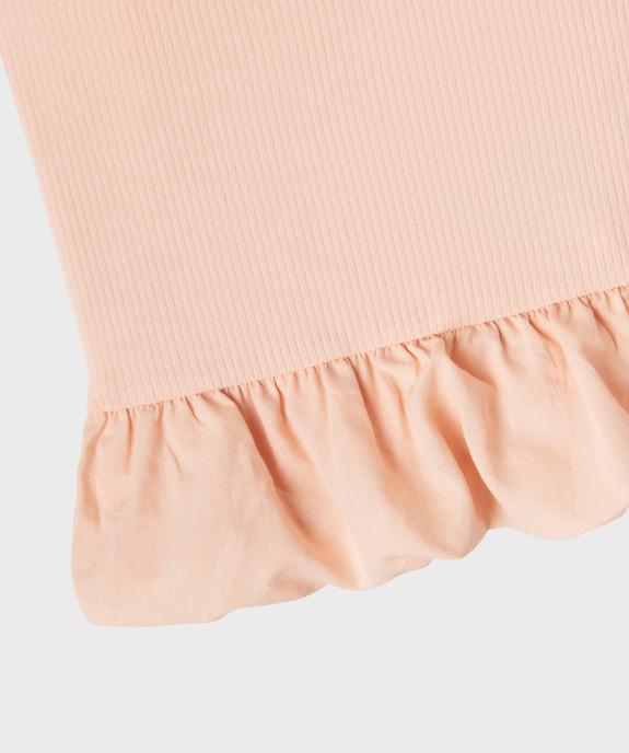 Débardeur en maille côtelée extensible à basque fille vue2 - GEMO 4G FILLE - GEMO