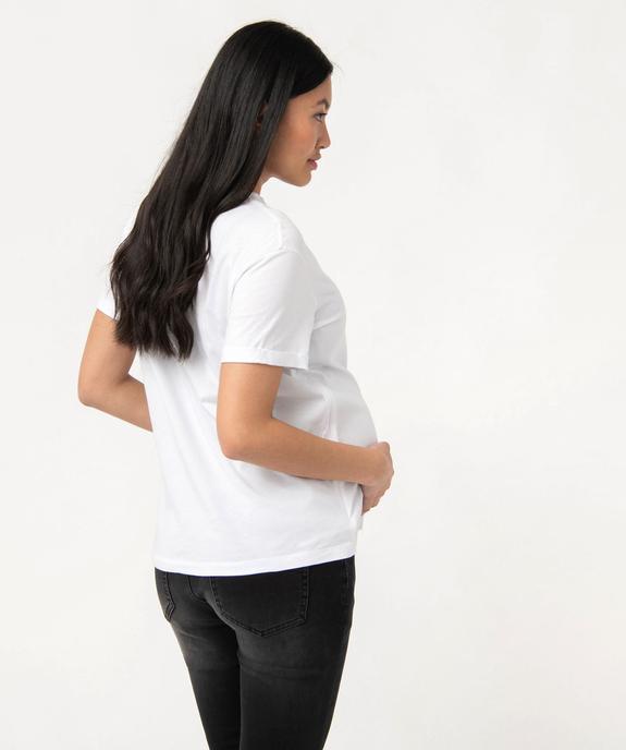 Tee-shirt de grossesse compatible allaitement avec motif  vue3 - GEMO 4G MATERN - GEMO