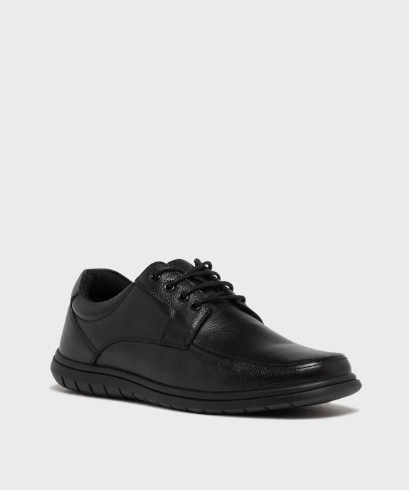 Derbies confort en cuir homme - G'Flex vue2 - G'FLEX - GEMO