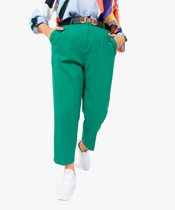 Pantacourt femme grande taille fluide uni vue1 - GEMO (G TAILLE) - GEMO