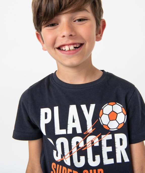 Tee-shirt football à manches courtes garçon vue1 - GEMO (ENFANT) - GEMO