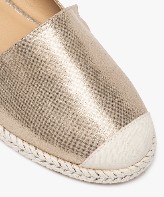 Ballerines femme style espadrilles en toile brillante vue6 - GEMO(URBAIN) - GEMO