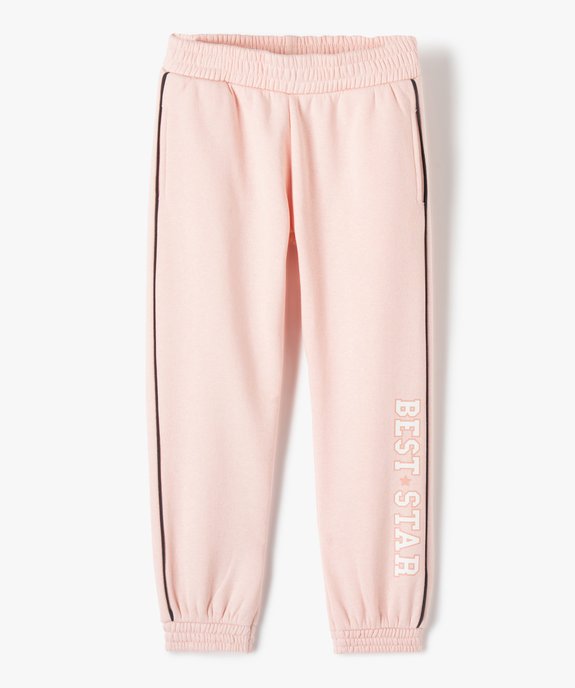 Pantalon de jogging fille en molleton chaud vue2 - GEMO (ENFANT) - GEMO