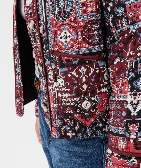 Veste matelassée à col rond à motifs femme vue5 - GEMO 4G FEMME - GEMO