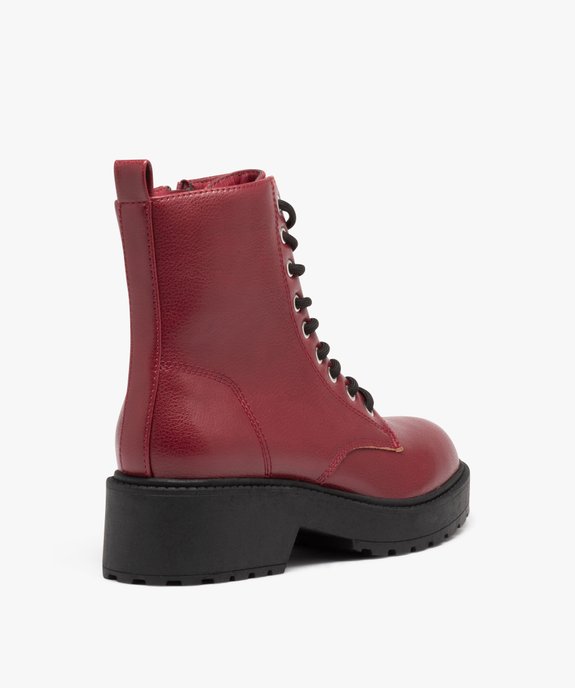 Boots à épaisse semelle crantée femme vue4 - GEMO (CASUAL) - GEMO