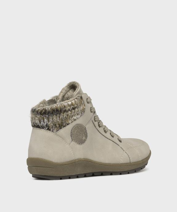 Boots confort fourrés avec col en maille femme – Softrelax vue4 - SOFTRELAX - GEMO